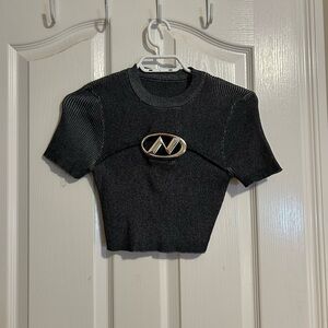 Knit Metal Logo Baby Tee